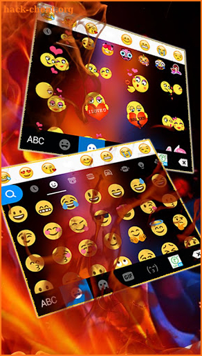 Flaming Fire Keyboard Theme screenshot