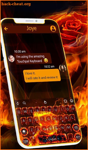 Flaming Flower Keyboard Theme screenshot