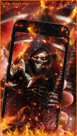Flaming Grim Reaper Live Wallpaper screenshot
