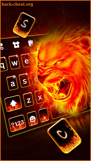 Flaming Lion Keyboard Background screenshot