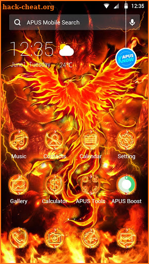 Flaming Phenix-APUS theme & HD wallpapers screenshot