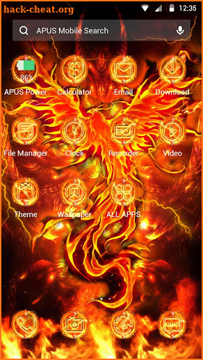 Flaming Phenix-APUS theme & HD wallpapers screenshot