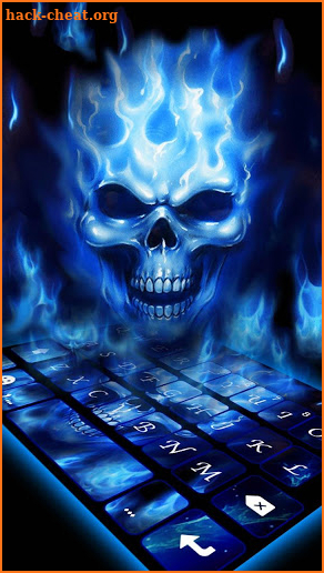 Flaming Skull 3d Keyboard Theme screenshot