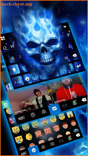 Flaming Skull 3d Keyboard Theme screenshot
