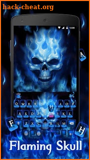 Flaming Skull Keyboard Theme screenshot