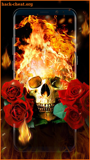 Flaming Skull Live Wallpaper for Free screenshot