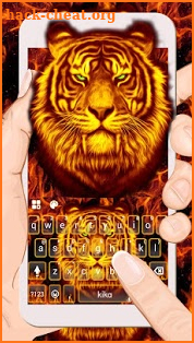 Flaming Tiger Keyboard Theme screenshot
