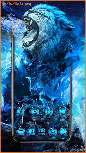 Flaming Wild Lion Launcher Theme Live HD Wallpaper screenshot