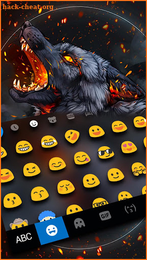 Flaming Wolf Keyboard Theme screenshot