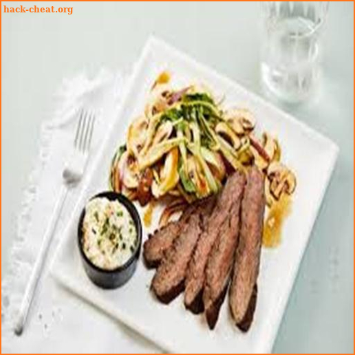 Flank steak with mushroom salad and sesame mayo screenshot