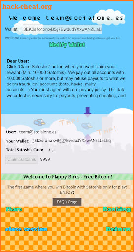 Flappy Bitcoin Free - First Bitcoin Game screenshot