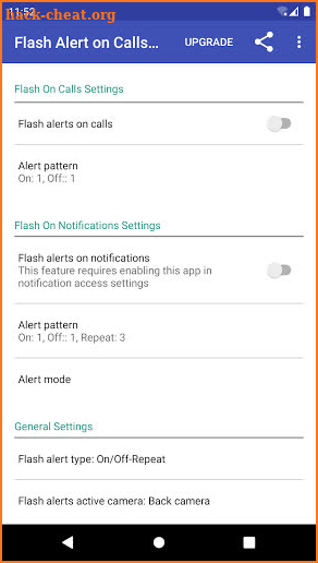 Flash alert on calls and notifications screenshot