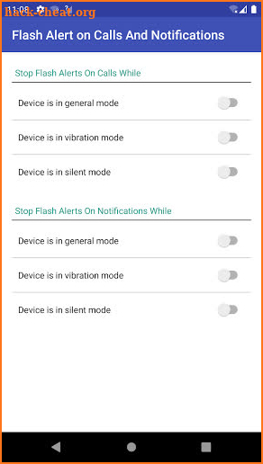 Flash alert on calls and notifications screenshot