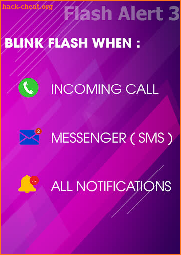 Flash Alerts 3, Blink when Incoming Call, SMS, All screenshot