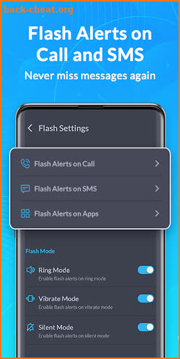 Flash Alerts on Call and SMS screenshot