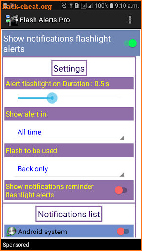 Flash Alerts Pro: Hands-Free 2020 screenshot