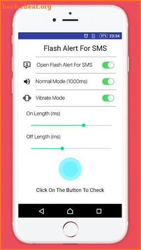 Flash Blink On Call And SMS screenshot