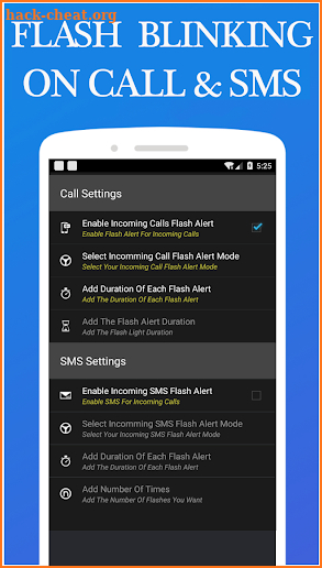 Flash Blinking Call SMS screenshot