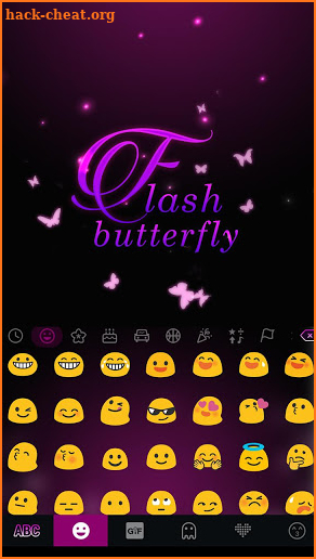 Flash Butterfly Keyboard Theme screenshot