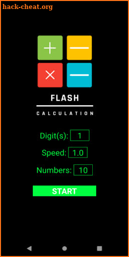 Flash Calculation screenshot
