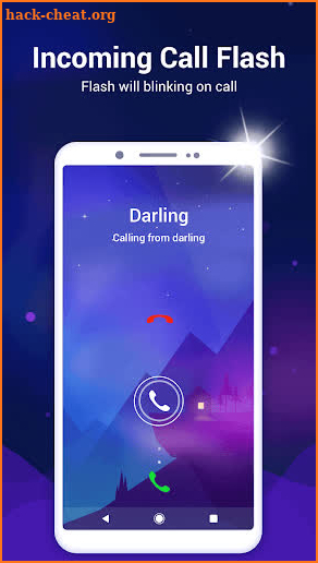 Flash call-flashlight on Call and SMS screenshot