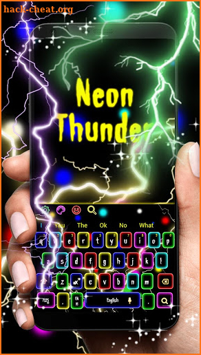Flash Neon Lightning Keyboard Theme screenshot