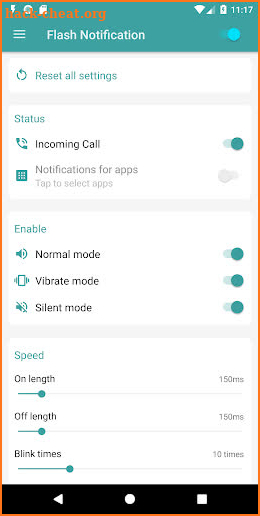 Flash Notification - Flash on Call and SMS screenshot