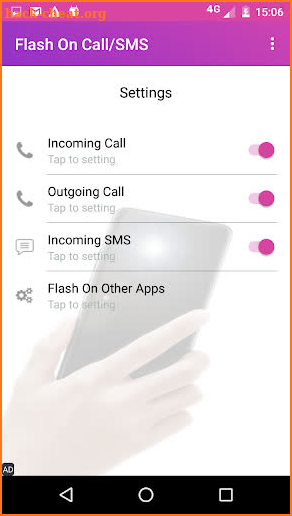 Flash On Call screenshot