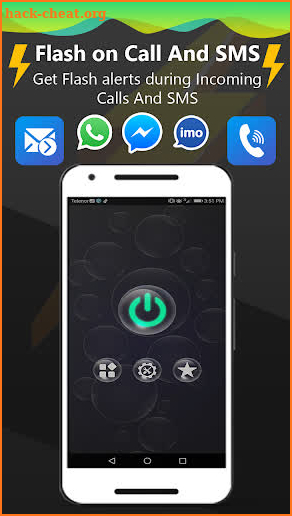 Flash on Call and SMS: Automatic flashlight 2019 screenshot