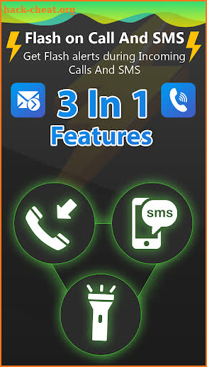 Flash on Call and SMS: Automatic flashlight 2019 screenshot
