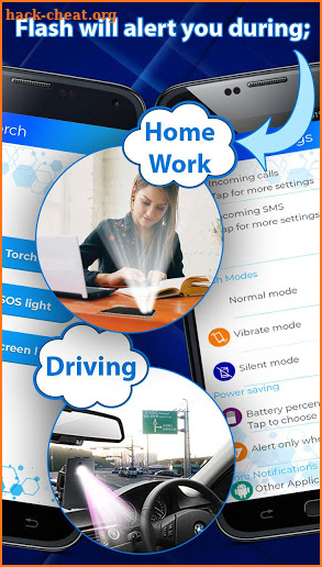 Flash on call and sms: flashlight alerts screenshot