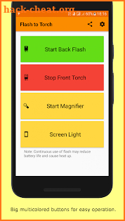 Flash to Torch - A magnifying glass with light screenshot