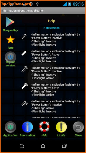 Flashlight "Power Button" screenshot