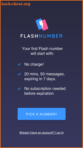 FlashNumber - second phone number screenshot
