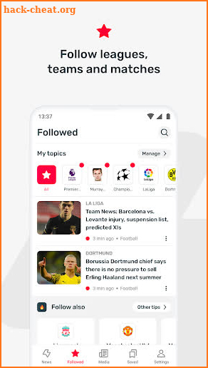 FlashSport - sports news screenshot