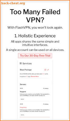 FlashVPN - 30 Day Free Trial screenshot