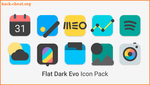Flat Dark Evo - Icon Pack screenshot