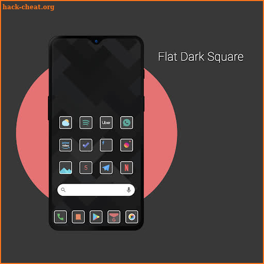 Flat Dark Square - Icon Pack screenshot