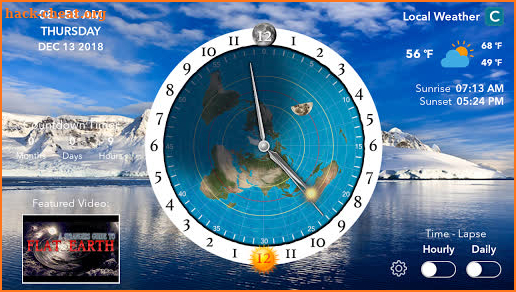 Flat Earth Sun & Moon Clock screenshot