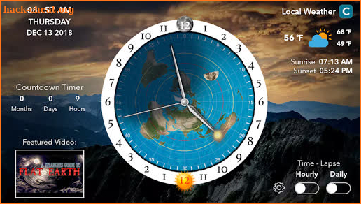 Flat Earth Sun & Moon Clock screenshot