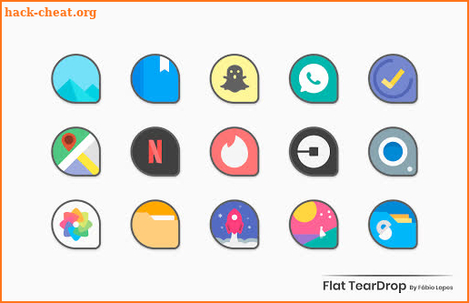 Flat TearDrop - Icon Pack screenshot