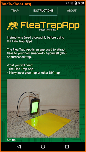 Flea Trap App screenshot