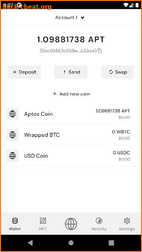 Fletch Aptos Wallet screenshot