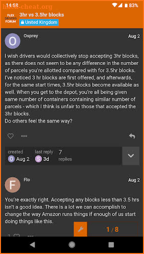 Flex Drivers Forum screenshot