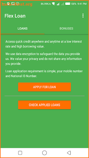 Flex Online Loans - Personal and Business Credit screenshot