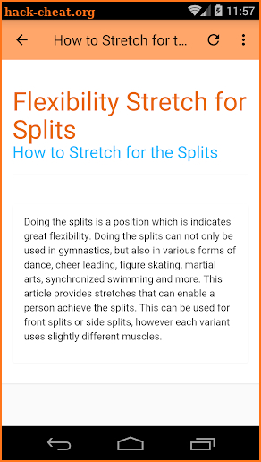 Flexibility Stretch for Splits screenshot