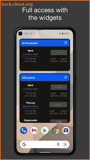 FlexLog - Work Time Tracker screenshot