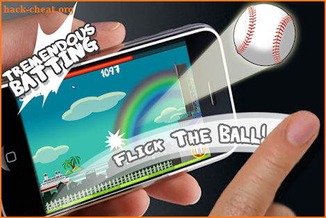 Flick Home Run! baseball game screenshot