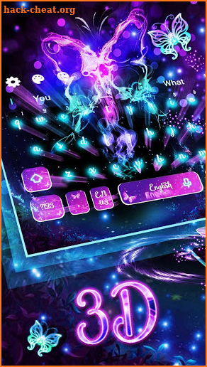 Flicker Neon Butterfly Keyboard screenshot