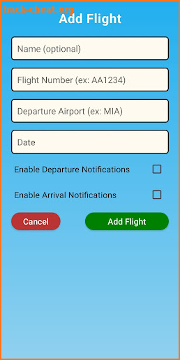 Flight Notifications screenshot